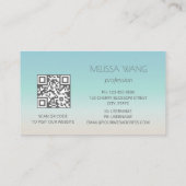Zilveren Zeeschildpad | Kust QR-code Visitekaartje (Achterkant)