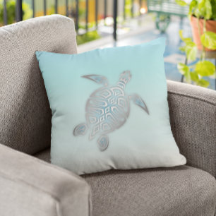 Zilveren Zeeschildpad Strandstijl   Kust  Kussen