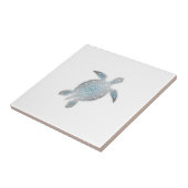Zilveren Zeeschildpad Witte Kust Tropisch Maritiem Tegeltje (Zijkant)