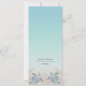 Zilveren Zeeschildpadden Strand Bruiloft Kaart (Achterkant)