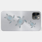 Zilveren Zeeschildpadden Zee Kust Case-Mate iPhone Case (Achterkant (horizontaal))