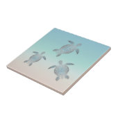 Zilveren Zeeschildpadstrand Tegeltje (Zijkant)