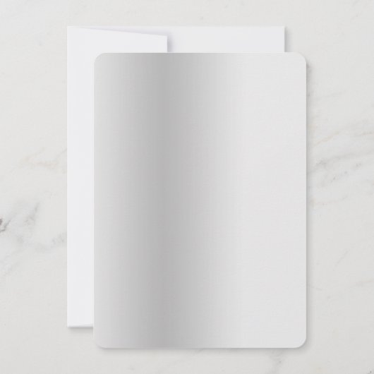 Zilveren zeester en lint paar douche kaart (Achterkant)