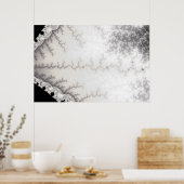 Zilveren Zigzag Poster (Keuken)