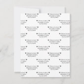 Zilveren Zijde Lint Banner Trouwplaats Kaarten (Achterkant)