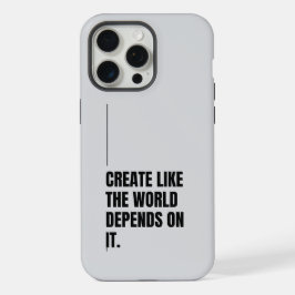 Zilveren Zijde, Zwarte Typografie Kunstenaars Krac iPhone 15 Pro Max Case