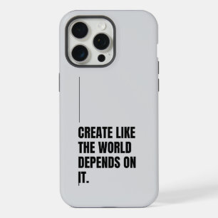 Zilveren Zijde, Zwarte Typografie Kunstenaars Krac iPhone 15 Pro Max Case