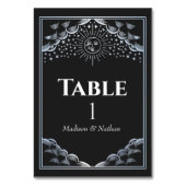 Zilveren Zon en Maan Tarot Trouwdag Kaart (Achterkant)
