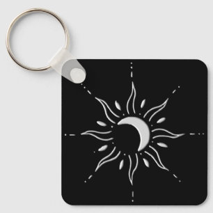 Zilveren Zon  Sleutelhanger