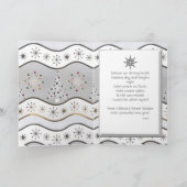 Zilveren Zonnestilstand Feestdagen Kaart (Binnen)