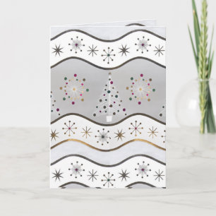 Zilveren Zonnestilstand Feestdagen Kaart