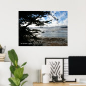 Zilveren zonsondergang bij Carmel Poster (Thuiskantoor)