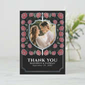 Zilveren Zwaard Schild Middeleeuwse Fantasy Weddin Bedankkaart (Staand voorkant)