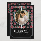 Zilveren Zwaard Schild Middeleeuwse Fantasy Weddin Bedankkaart (Voorkant / Achterkant)