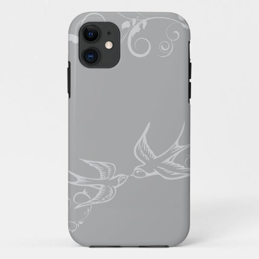 Zilveren Zwaluw iPhone Hoes (Achterkant)