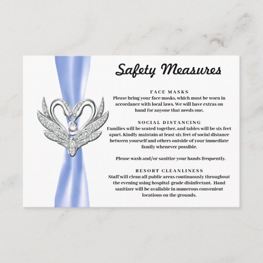 Zilveren Zwanen Veiligheidsmaatregelen van het Bla Informatiekaartje (Voorkant)