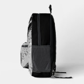 Zilveren zwart Faux Munt Gypsy Sjaal Monogram Bedrukte Rugzak (Rechts)