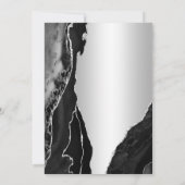 Zilveren Zwarte Agaat 21e verjaardag Kaart (Achterkant)