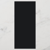 Zilveren Zwarte Bloemige Bruiloft Menu (Achterkant)