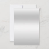 Zilveren & zwarte diamant omlijst oudejaarsavond kaart (Achterkant)