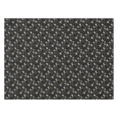 Zilveren, zwarte en gouden kerstboom en sterren tafelkleed (Voorkant (Horizontaal))