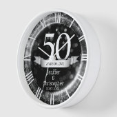 Zilveren Zwarte Glitter Bewerkbaar Jaar Huwelijksj (Hoek)