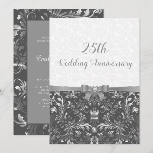 Zilveren zwijn en hart kaart (Voorkant / Achterkant)