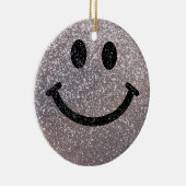 Zilverfaux glitter keramisch ornament (Rechts)