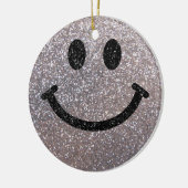 Zilverfaux glitter keramisch ornament (Links)