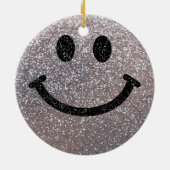 Zilverfaux glitter keramisch ornament (Achterkant)