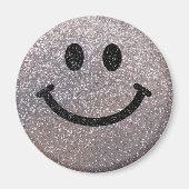 Zilverfaux glitter magneet (Voorkant)