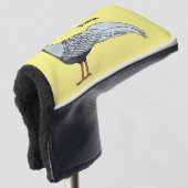 Zilverfazant vogel cartoon illustratie golfheadcover (3/4 voorkant)