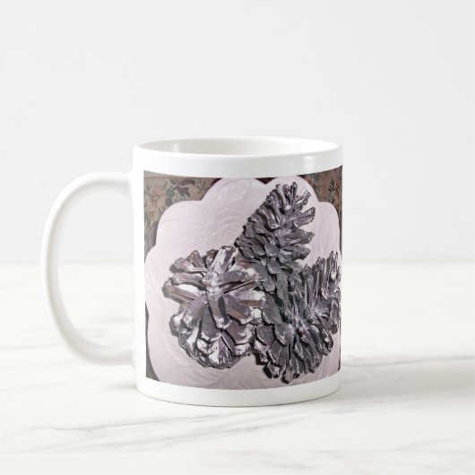 Zilverfde dennenaalden koffiemok (Links)