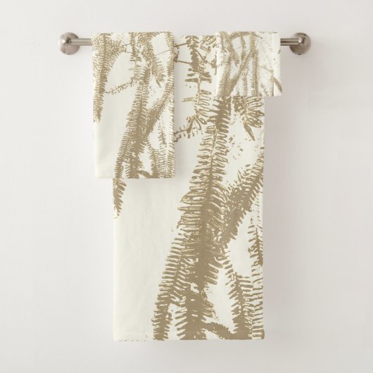 Zilverfern light sepia badhanddoekset bad handdoek (Insitu)