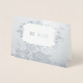 Zilverflesolie Rozen zijn mijn Valentijnsdag Folie Kaarten (Voorkant)