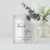 Zilverfloralen elegant bedankt (Staand voorkant)