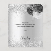 Zilverfloralen elegant bedankt (Achterkant)