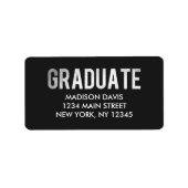 Zilverfolie Afstuderen Adresetiketten Etiket (Voorkant)