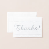  zilverfolie "Bedankt!" Kaart (Voorkant met envelop)