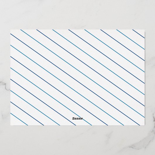 Zilverfolie & Blauwe Kerstman Pootjes Twee Honden  Folie Feestdagenkaart (Achterkant)