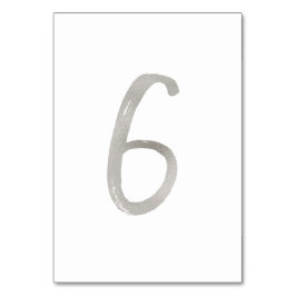 Zilverfolie chic tafelnummer voor de bruiloft | Ta