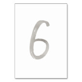 Zilverfolie chic tafelnummer voor de bruiloft | Ta (Voorkant)