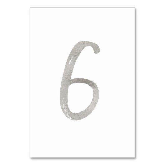 Zilverfolie chic tafelnummer voor de bruiloft | Ta (Voorkant)