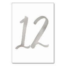 Zilverfolie chic tafelnummer voor de bruiloft | Ta