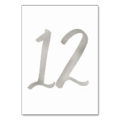 Zilverfolie chic tafelnummer voor de bruiloft | Ta (Voorkant)