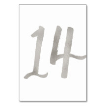 Zilverfolie chic tafelnummer voor de bruiloft | Ta