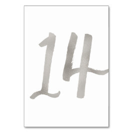 Zilverfolie chic tafelnummer voor de bruiloft | Ta