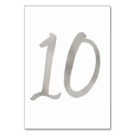 Zilverfolie chic tafelnummer voor de bruiloft | Ta