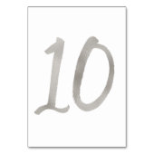 Zilverfolie chic tafelnummer voor de bruiloft | Ta (Voorkant)