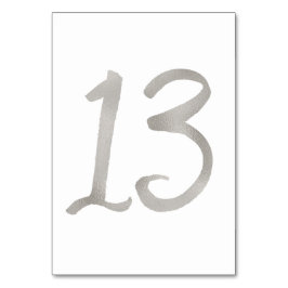 Zilverfolie chic tafelnummer voor de bruiloft | Ta